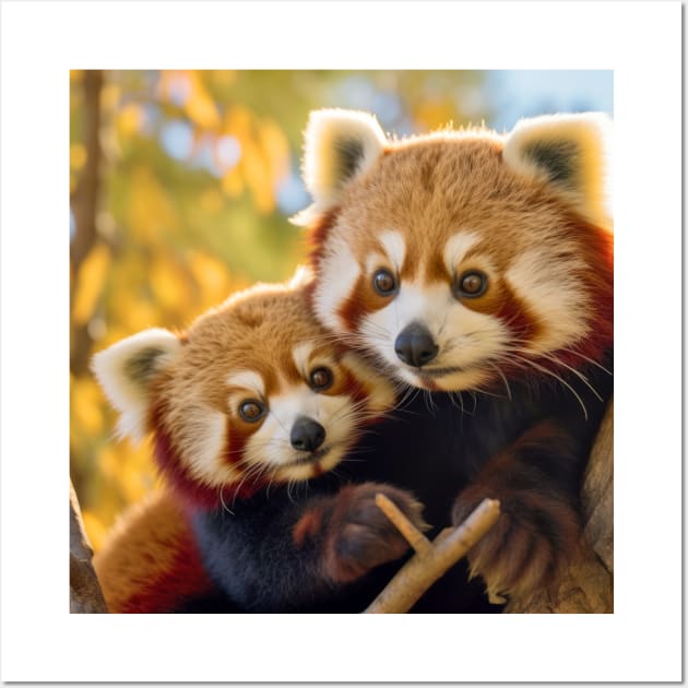 Red Panda Animal Wild Beauty Freedom Wilderness Enchanting Wall Art by Cubebox